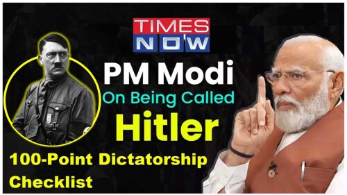 Comparing PM Modi to Adolf Hitler
