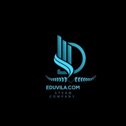 Black and Blue Initials Creative Logo