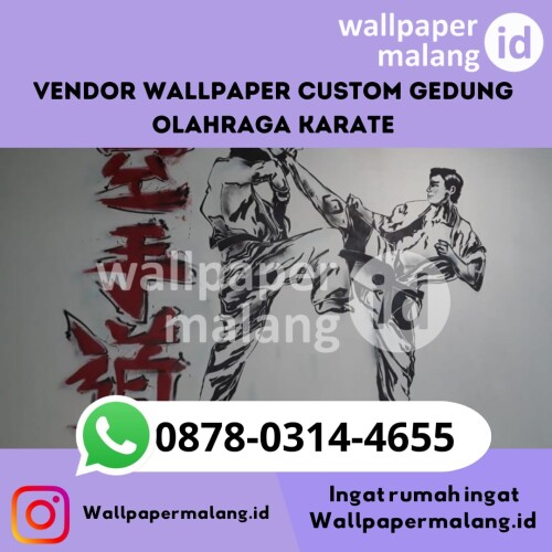 Vendor wallpaper custom gedung olahraga karate