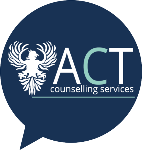 Act Counselling Services Logo In A Speech Bubble Emblem