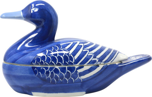 Blue And White Duck Dish Or Tureen On Chairish Mallard