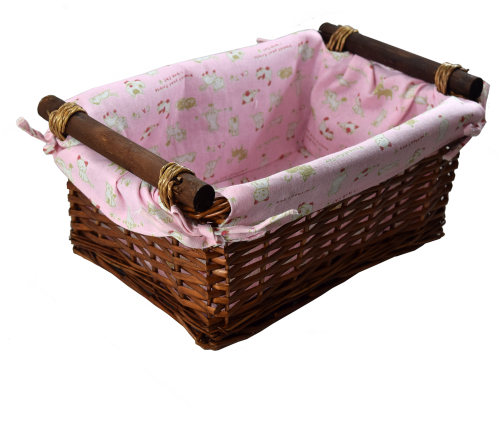 Baby Girl Wicker Basket Basket