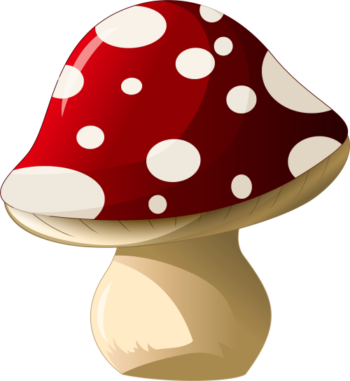 Basket Clipart Mushroom Cartoon Mushroom