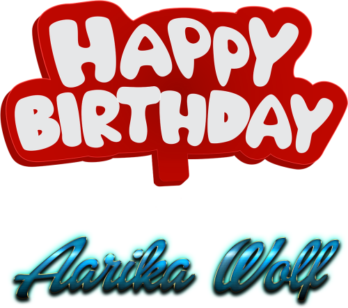 Aarika Wolf 3d Letter Png Name Happy Birthday Dita