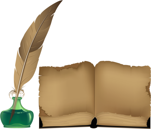 Ancient Book And Inkwell Png Clipart Svg Royalty Free Old Open Book Png