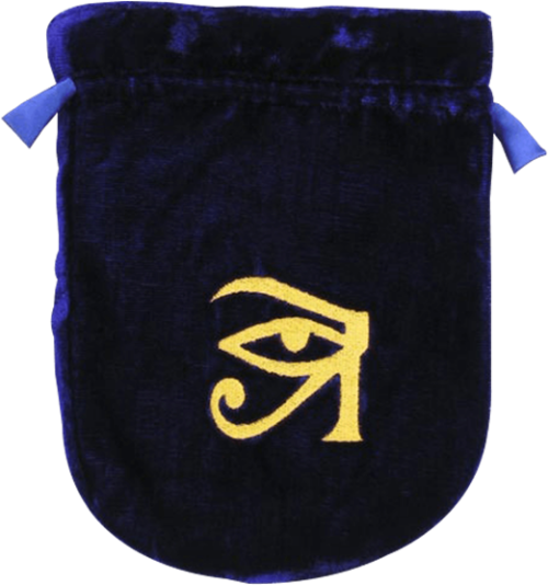 Blue Velvet Eye Of Horus Bag Tarot Bag Pouch 8" X 6" Velvet