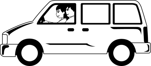 Black And White Clip Art Van