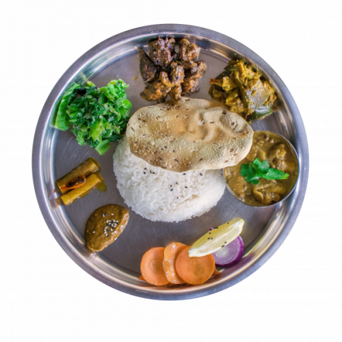 A Big Plate Of Rice, Daal, Nepali Curry Of Your Choice, Nepal Festival 2018