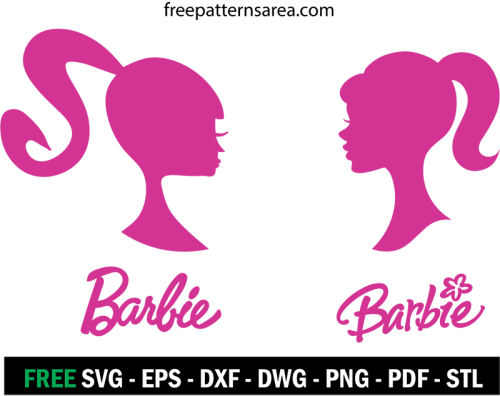 Barbie Silhouette Head Vector Logo Sign Image Clipart Barbie Head Logo Printables