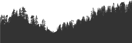 All Mountain Tree Silhouette Png