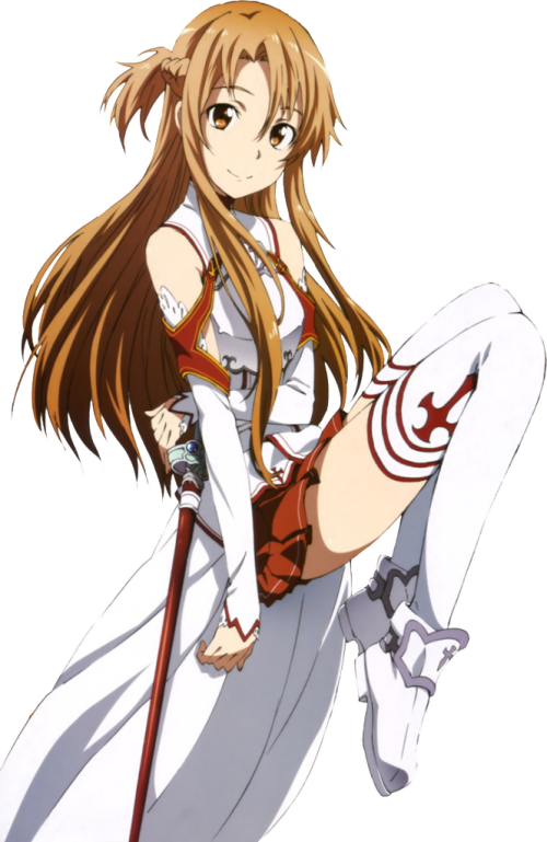 Asuna Yuuki Sword Photo Cartoon