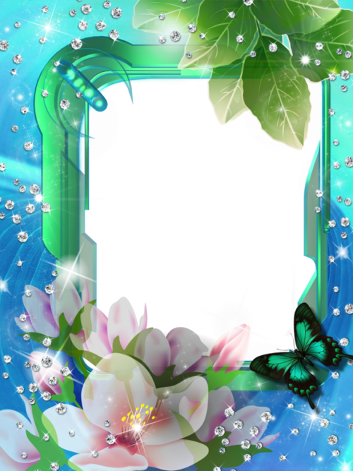 Blue Frame Png Flower Frame Png Blue