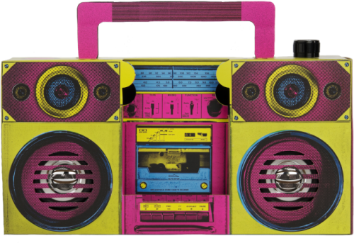 Boombox Speaker Pinkyellowblack