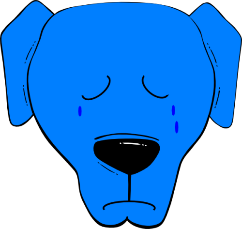 Blue Sad Svg Clip Arts 600 X 567 Px