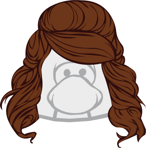 Wig Clipart Brunette Hair Club Penguin Fire Kimono