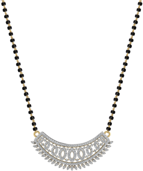 Womens 18 Karat Gold And Diamond Mangalsutra Pendant Latest Mangalsutra Pendant Designs In Diamond