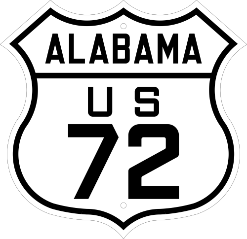 Us 72 Alabama Highway 72 Alabama Sign