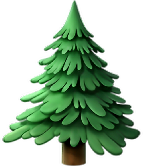 Transparent Pine Tree Emoji