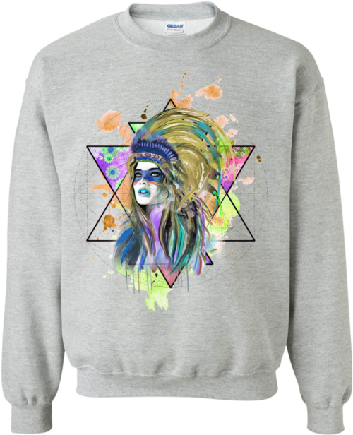 Watercolor Headdress Crewneck Sigma Phi Epsilon Letterman Twill Crew Xx large Sports