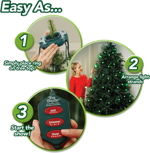 Tree Dazzler Led Christmas Lights Christmas Tree Light Ring