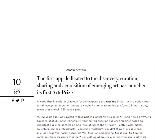 “the First App Dedicated To The Discovery, Curation, Harper's Bazaar Magazine Art