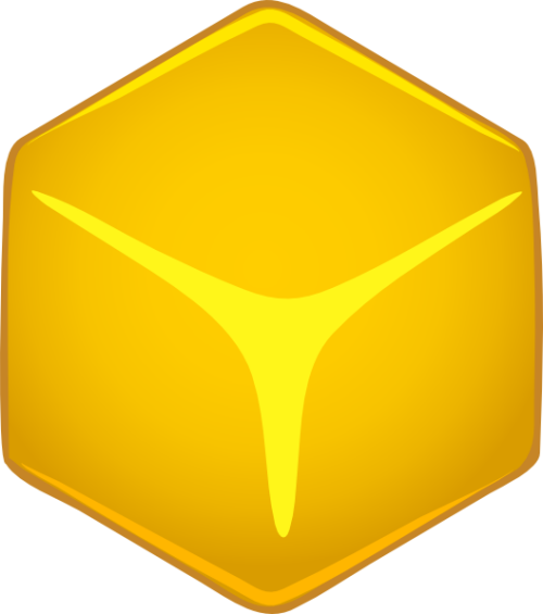 Yellow Cube Clipart