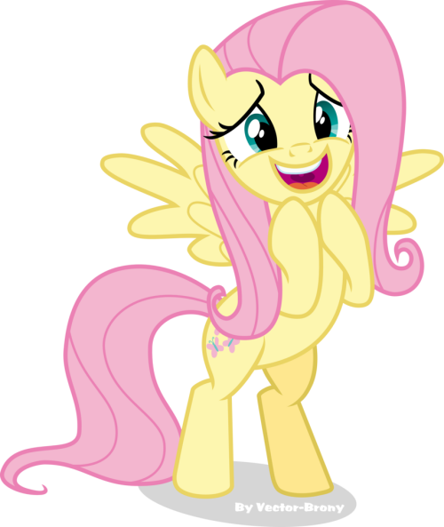 Vector brony, Bipedal, Excited, Fluttershy, Happy, Happy Mlp Pony Fluttershy