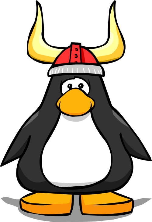 Viking Helmet Pc Penguin With Hard Hat