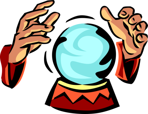 Vector Illustration Of Crystal Ball Gazing With Fortune Crystal Ball Free Clipart