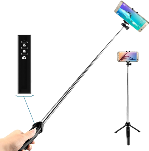 Trands Extendable Tripod Bluetooth Selfie Stick Banner