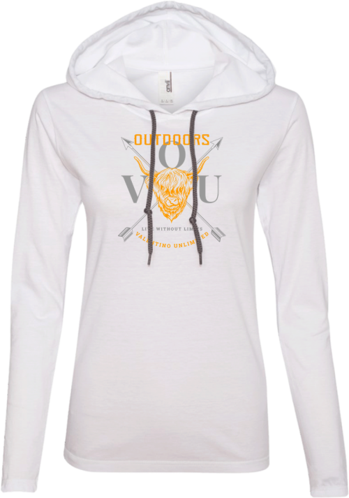 Vuo Bull And Crossed Arrows Ladies' Ls T shirt Hoodie T shirt