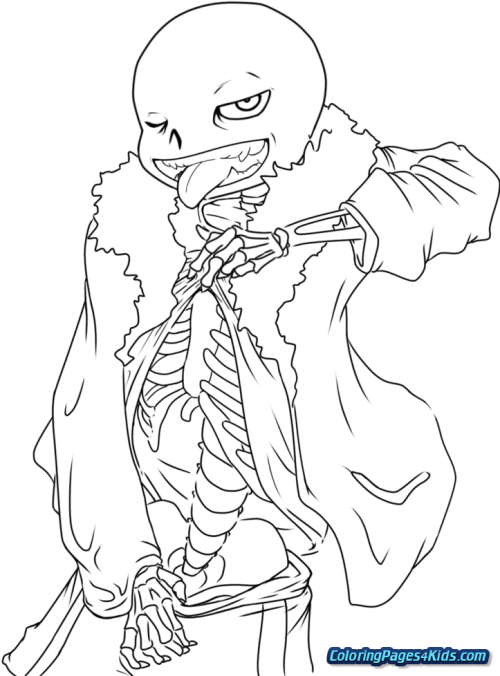 Undertale Sans Coloring Pages Coloring Page Undertale Sans