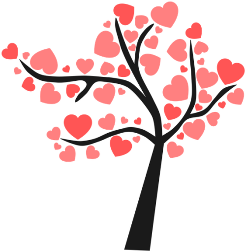 Arbol De Corazones Png