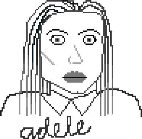 Adele Pixel Mädchen Mit Den Roten Lippen Fotoplatte