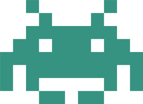 Blue Pacman Ghost Pixel Png Pictures To Pin On Pinterest 8 Bit Space Invaders