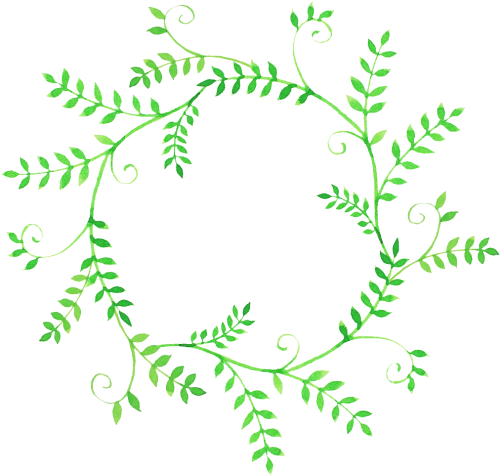 Beautiful Hand Painted Garland Green Plant Hd Png Flower