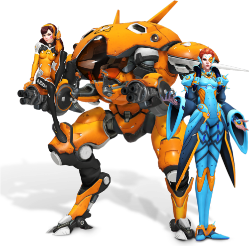 Va And Moira (london Spitfire) Owl D Va Skin