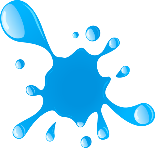 Vector Splatter Slime Blue Slime Clipart