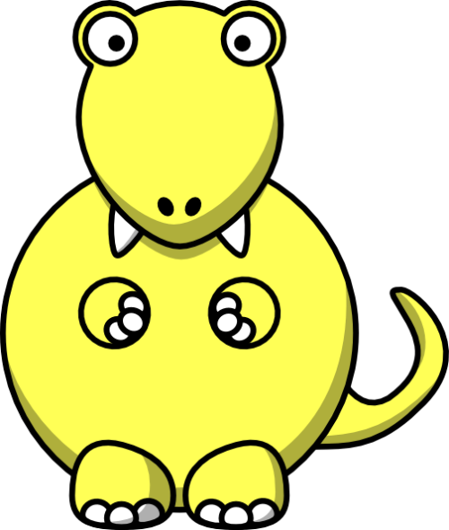 Yellow Dinosaur Clipart