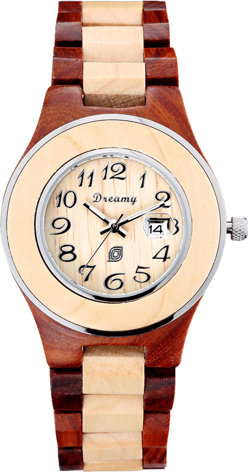 Women's Wooden Watch Maple & Rosewood $82usd Designed Analog Watch