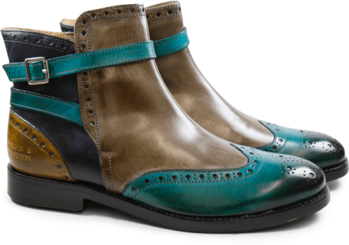 Ankle Boots Amelie 11 Turquoise Smog Navy Sun Strap Melvin & Hamilton Amelie 11 Stiefeletten, Da