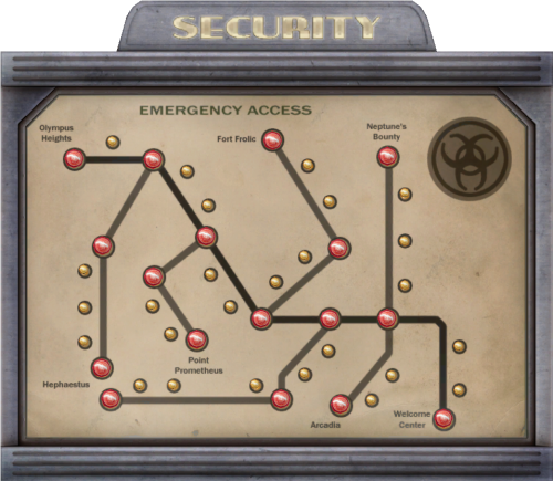 Bioshock 1 Emergency Map Bioshock Rapture Map