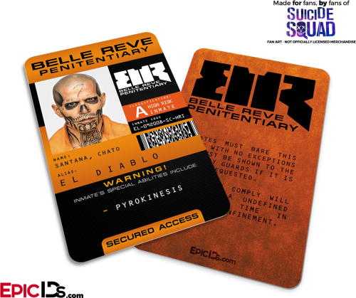 Belle Reve Penitentiary 'suicide Squad' Inmate Id Card