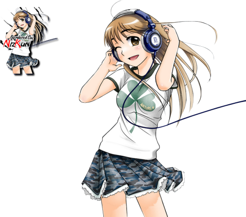 Anime Music Girl Png