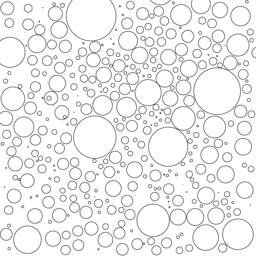 A Field Of Random Size Scatterers Random Size Polka Dots