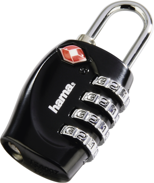 Tsa Combination Luggage Padlock, Black Hama Tsa Luggage Combination Lock Black