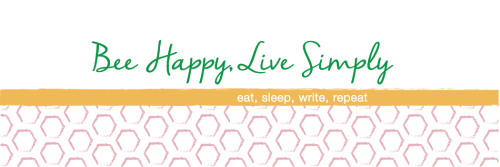 Bee Happy, Live Simply Calligraphy