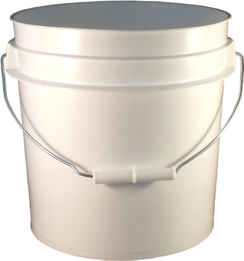 2 Gallon White Hdpe Plastic Bucket Davul