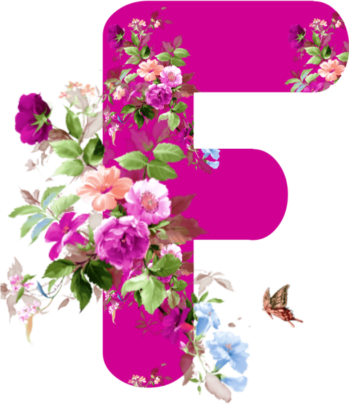 Alfabeto Pink Flores Png Flower Rose Alphabet Design