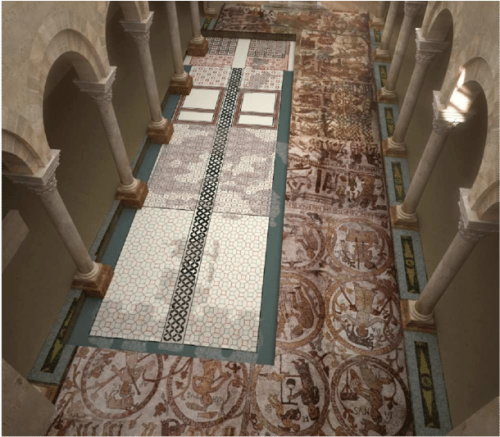 3d Representation Of Late Roman Mosaic Over The Pantaleone's Floor